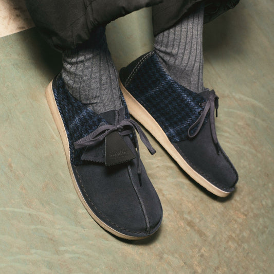 Desert Trek Navy Tweed Combination | Clarks on Sale - Men