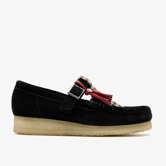 Wallabee T Bar Black Tweed Combination | Clarks outlet - Women
