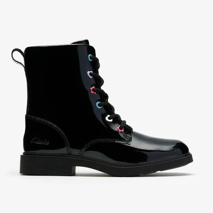 Oaklyn Charm Kid Black Patent | Clarks on Sale - Kids