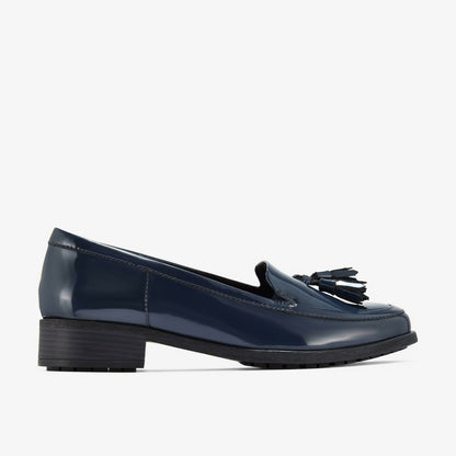 Havisham Edge Loafer Navy Patent | Clarks on Sale - Women