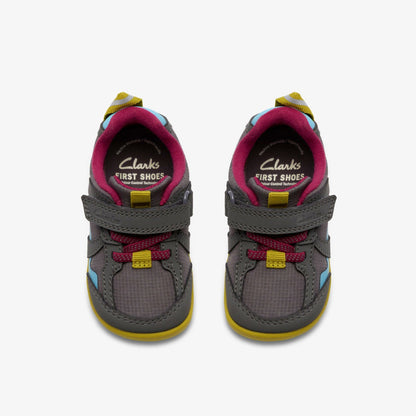 Roamer Hero Toddler Dark Grey Combination | Clarks on Sale - Kids