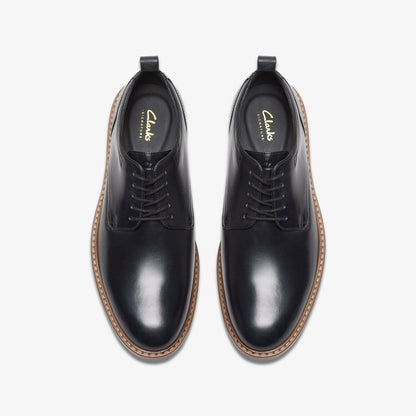 Aldwin Lace Black Leather | Clarks for sale - Men
