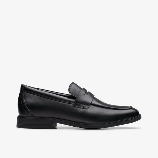 Jonwin Craft Youth Black Leather | Clarks on Sale - Kids