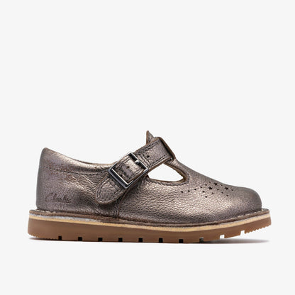 Joyful Skip Toddler Pewter | Clarks on Sale - Kids