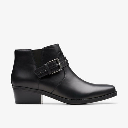 Danyelle Wish Black Leather | Clarks outlet - Women