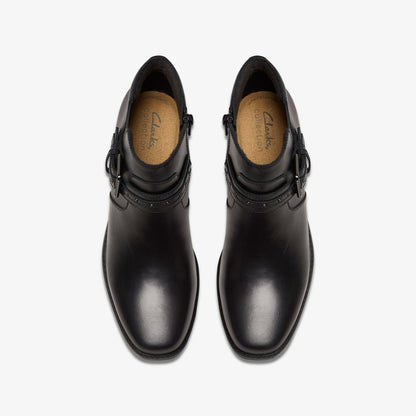 Danyelle Wish Black Leather | Clarks outlet - Women