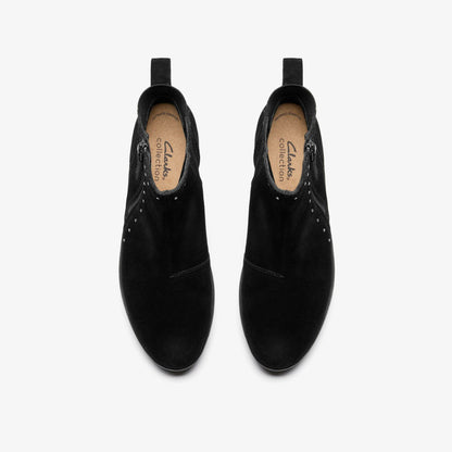 Zylah Willow Black Suede | Clarks on Sale - Women