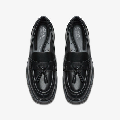 Lauryl Tassel Black Leather | Clarks for sale - Women