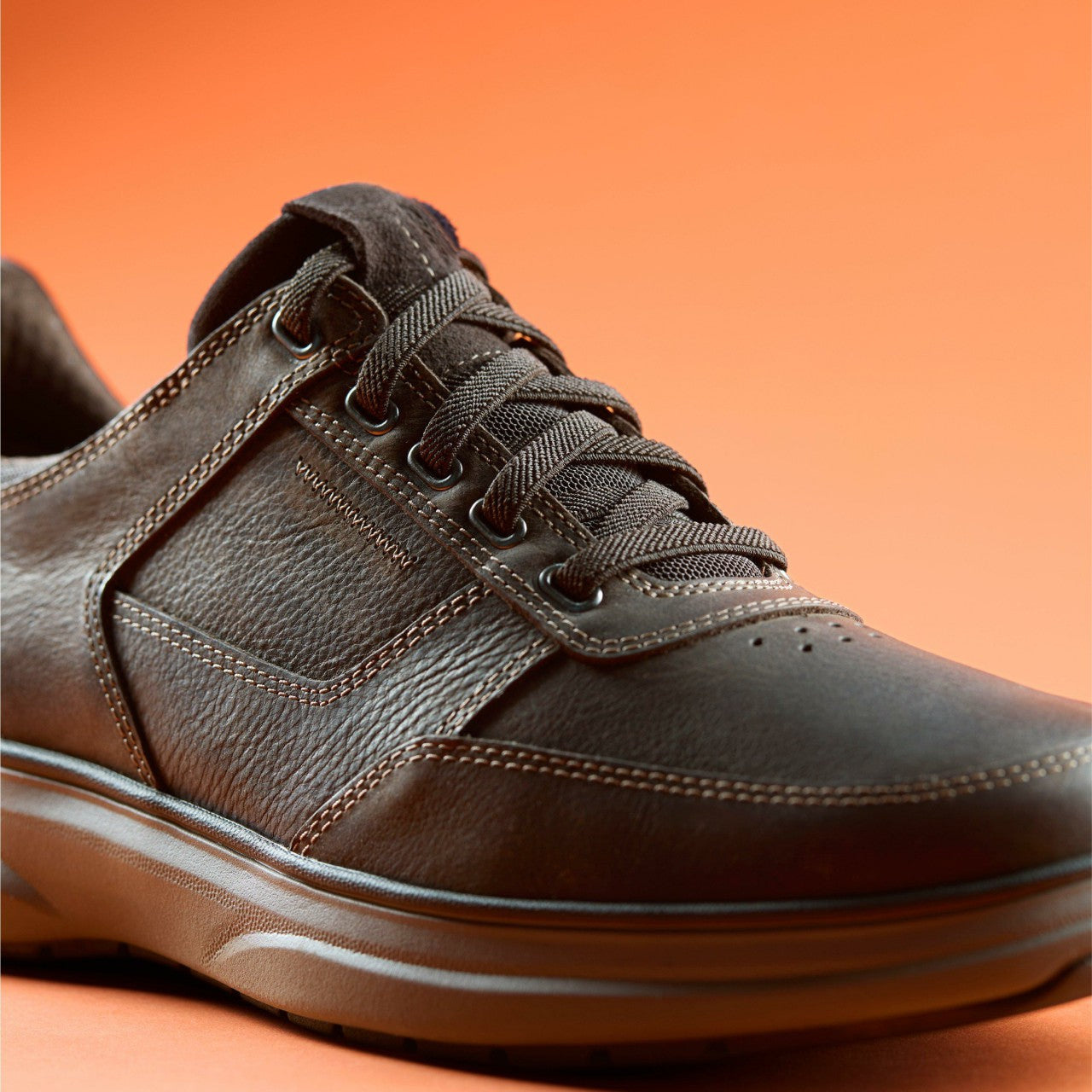 Mullan Easy Dark Brown Leather | Clarks online - Men