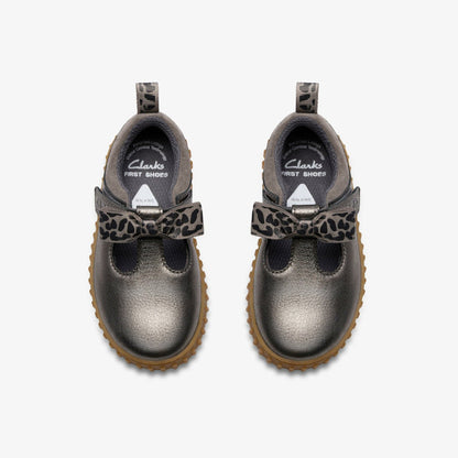 Cove Bow Toddler Silver Metallic | Clarks on Sale - Kids