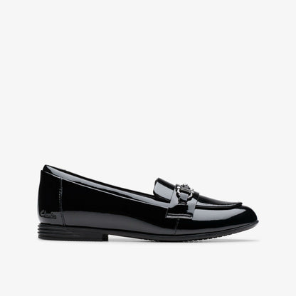 Finja Loafer Older Black Patent | Clarks discount - Kids