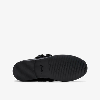 Finja Bar Older Black Leather | Clarks on Sale - Kids