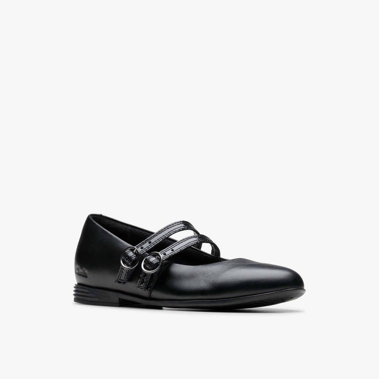 Finja Bar Older Black Leather | Clarks on Sale - Kids