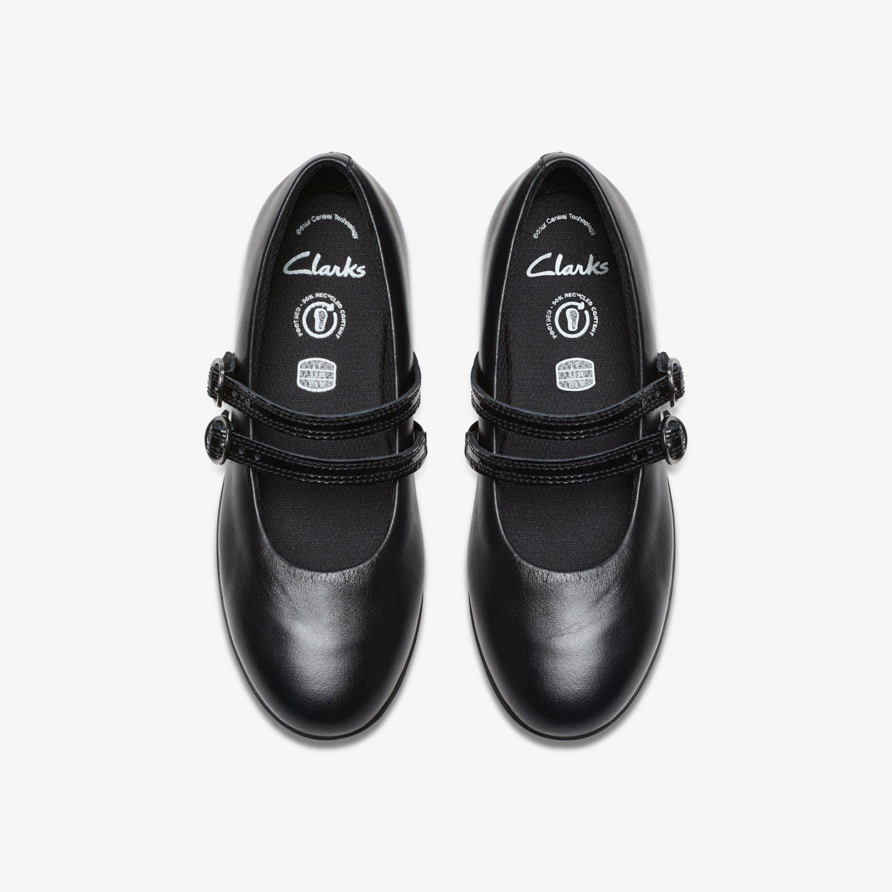 Finja Bar Older Black Leather | Clarks on Sale - Kids