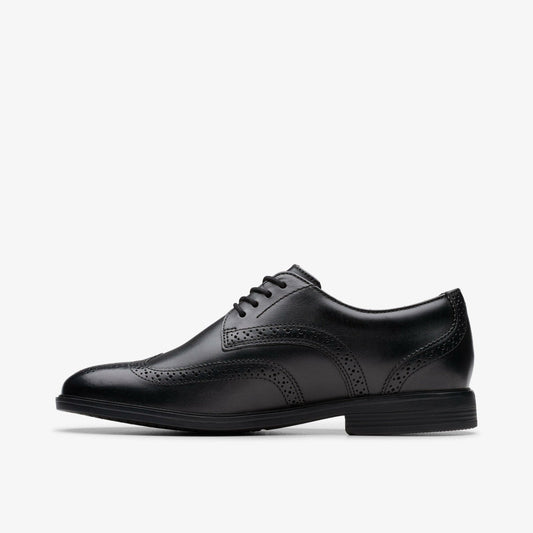 Jonwin Wing Youth Black Leather | Clarks online - Kids