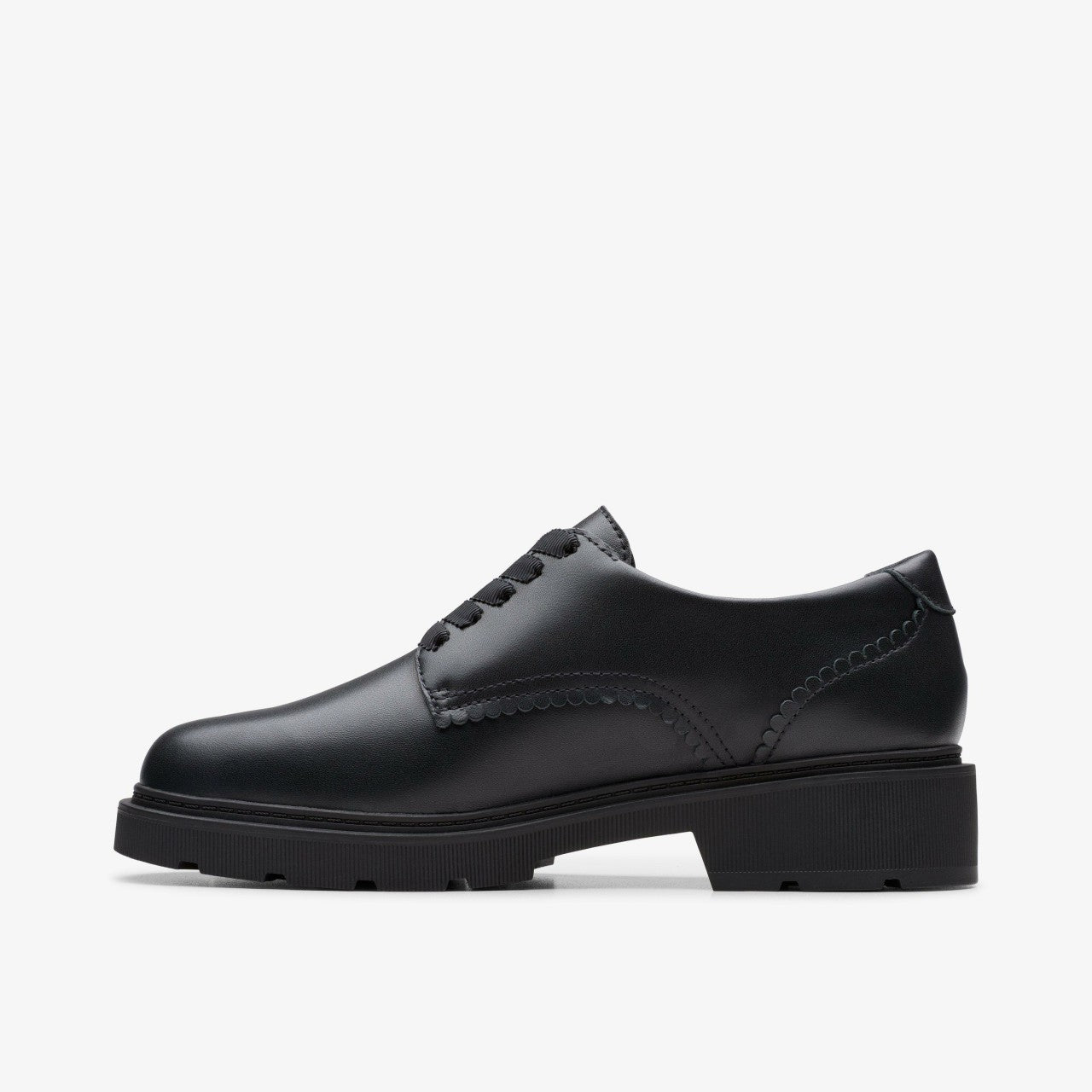 Eris Pure Youth Black Leather | Clarks outlet - Kids