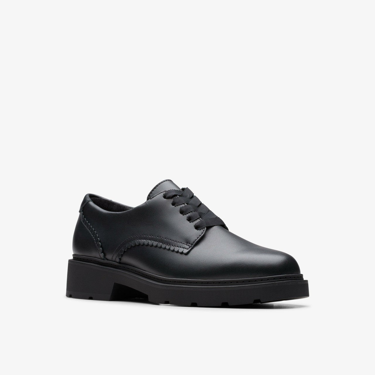 Eris Pure Youth Black Leather | Clarks outlet - Kids