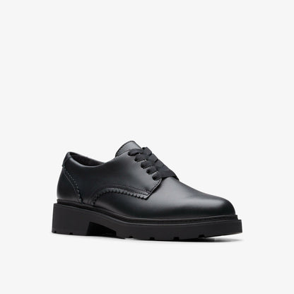 Eris Pure Youth Black Leather | Clarks outlet - Kids