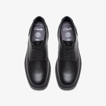Eris Pure Youth Black Leather | Clarks outlet - Kids