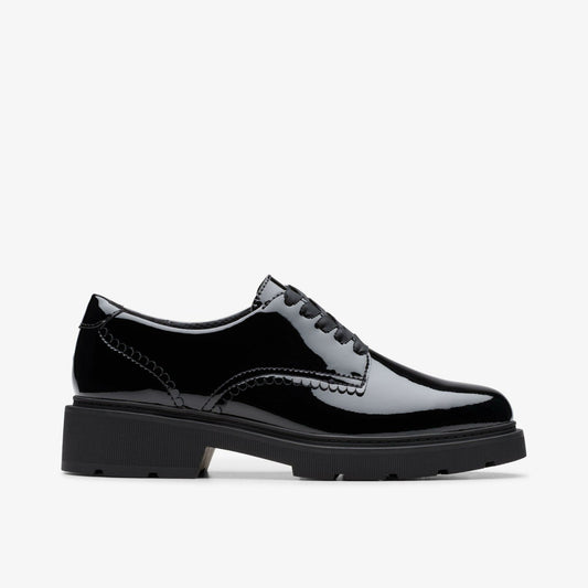 Eris Pure Youth Black Patent | Clarks Sale - Kids