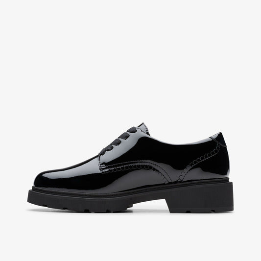 Eris Pure Youth Black Patent | Clarks Sale - Kids