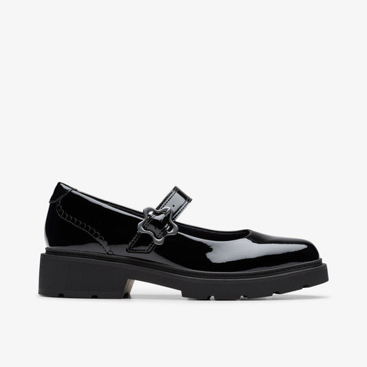 Eris Jane Youth Black Patent | Clarks discount - Kids