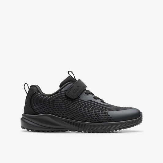 Deyes Dash Kid Black / Black | Clarks outlet - Kids