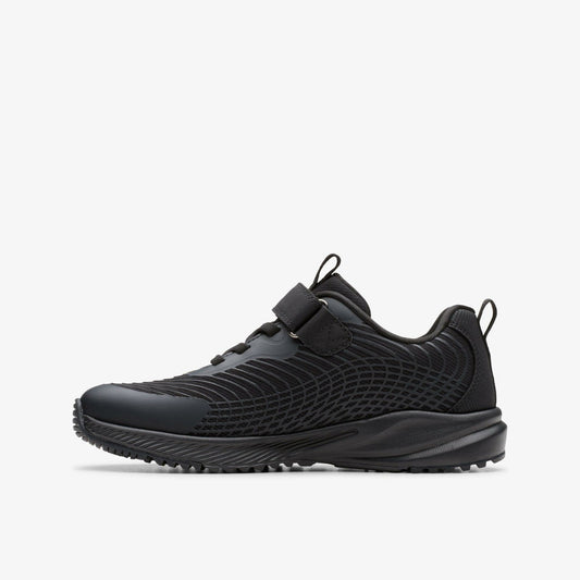 Deyes Dash Kid Black / Black | Clarks outlet - Kids
