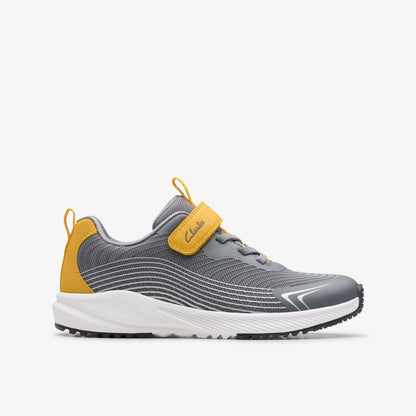 Deyes Dash Kid Grey Synthetic | Clarks Sale - Kids