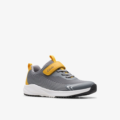 Deyes Dash Kid Grey Synthetic | Clarks Sale - Kids