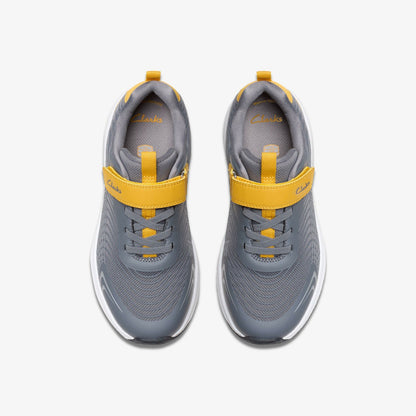 Deyes Dash Kid Grey Synthetic | Clarks Sale - Kids