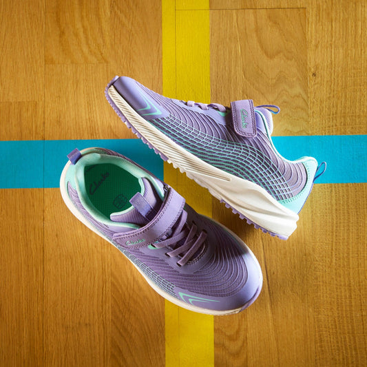 Deyes Dash Kids Purple Synthetic | Clarks online - Kids