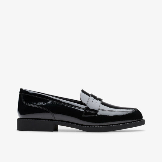 Tapa Edge Youth Black Patent | Clarks on Sale - Kids