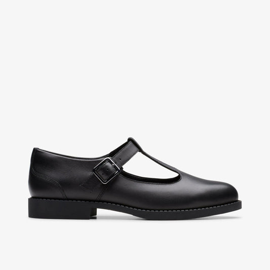 Tapa Hope Youth Black Leather | Clarks on Sale - Kids