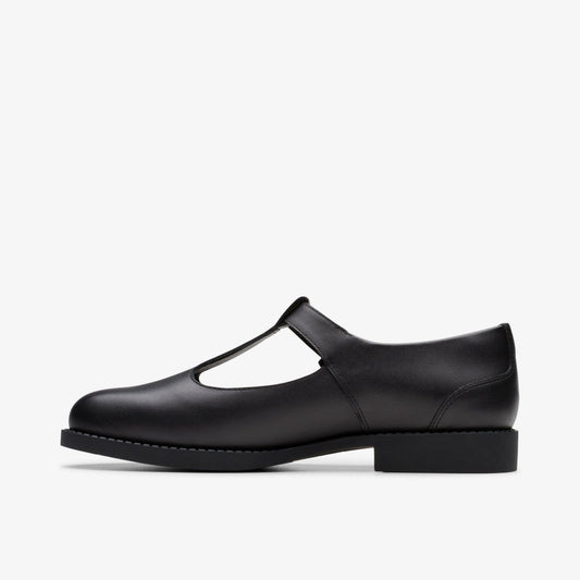 Tapa Hope Youth Black Leather | Clarks on Sale - Kids