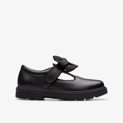 Lorcam Hope Kid Black Leather | Clarks on Sale - Kids