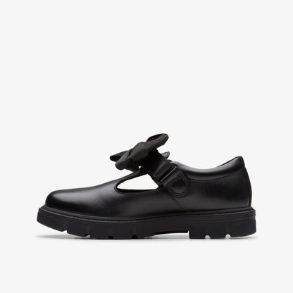 Lorcam Hope Kid Black Leather | Clarks on Sale - Kids