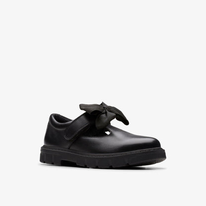 Lorcam Hope Kid Black Leather | Clarks on Sale - Kids