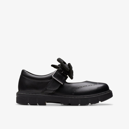 Lorcam Jane Kid Black Leather | Clarks for sale - Kids