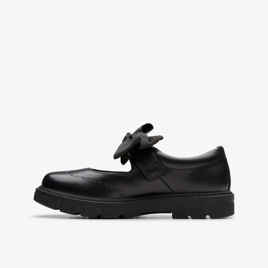 Lorcam Jane Kid Black Leather | Clarks for sale - Kids