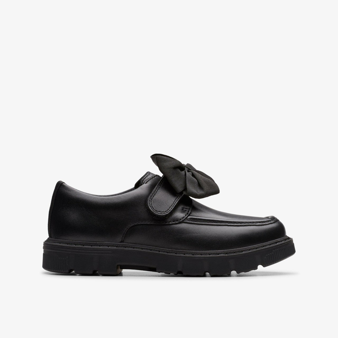 Lorcam Bow Kid Black Leather | Clarks for sale - Kids