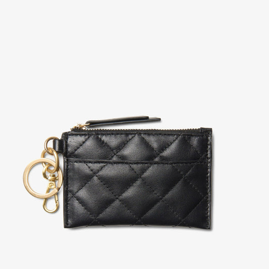 Quilted Card Black Leather | Clarks outlet - Women