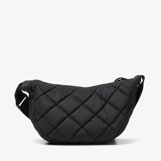 Quilted Trail Strap Crossbody Bag Black - US 5793