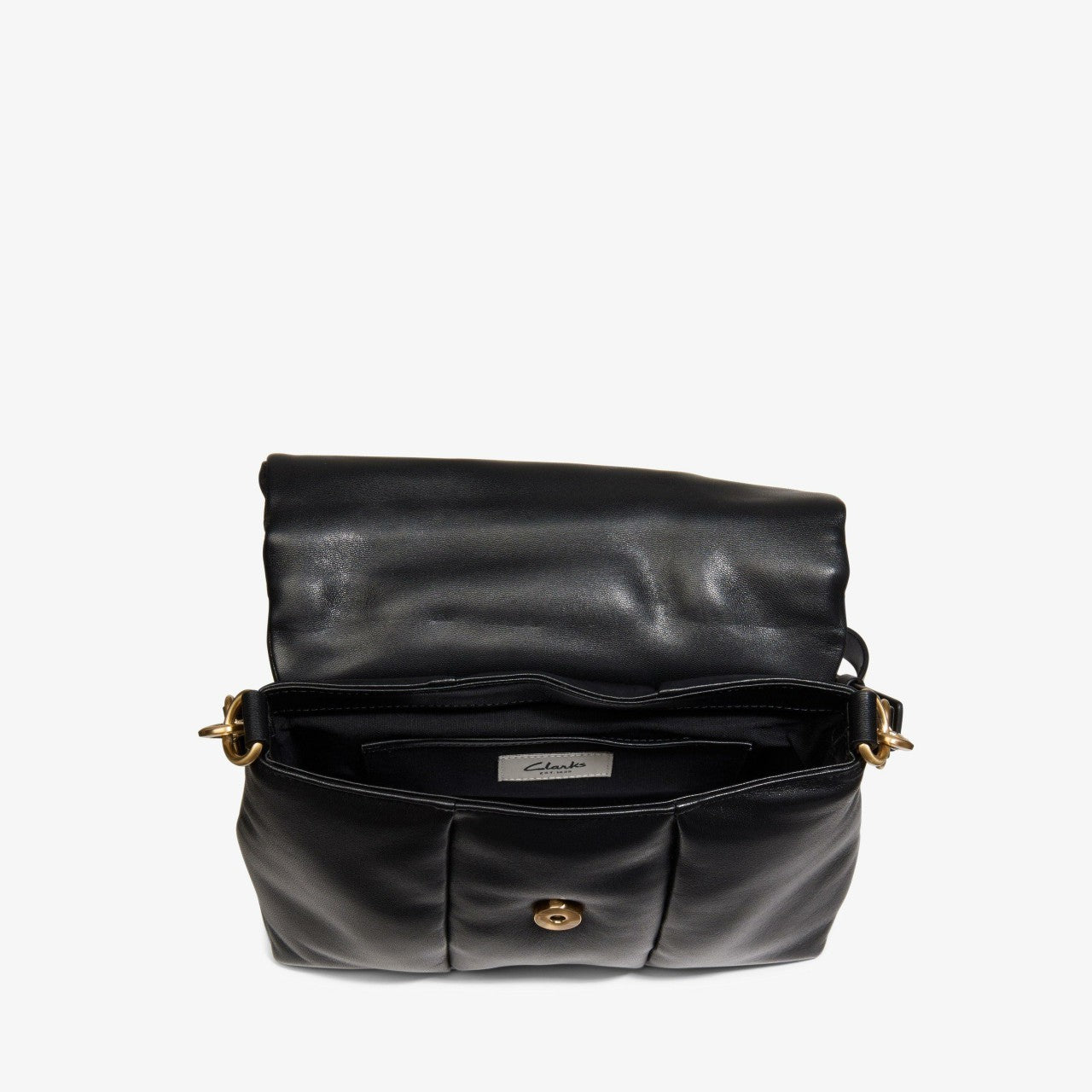 Puffy Crossbody Black Leather | Clarks discount - Women