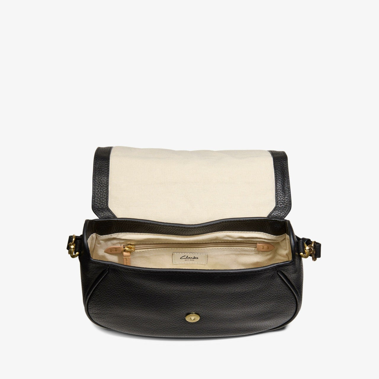 Utility Saddle Black Leather | Clarks on Sale - Women