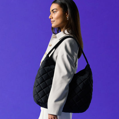 Quilted Tote Bag Black - US 8232