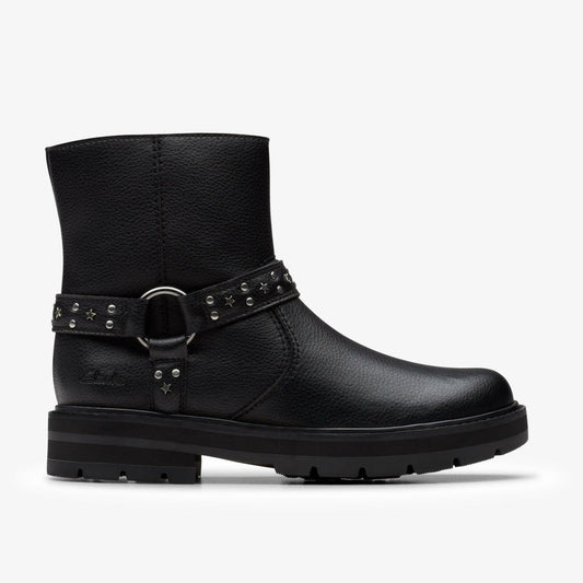 Prague Shine Kid Black Leather | Clarks online - Kids