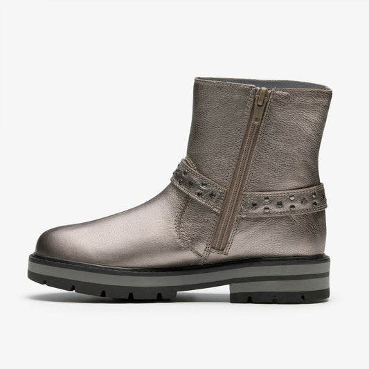 Prague Shine Kid Pewter Metallic | Clarks discount - Kids