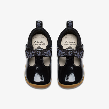 Roamer Trim Toddler Black Patent | Clarks online - Kids