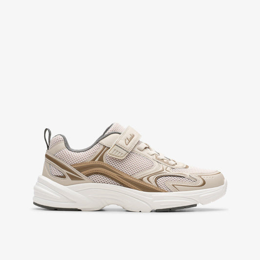 Crafton Move Kid Beige Combination | Clarks discount - Kids